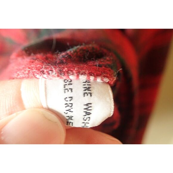 K-Mart Flannel Shirt Small Wool Blend 80s 70s Plaid Vintage Red Green - Picture 11 of 11